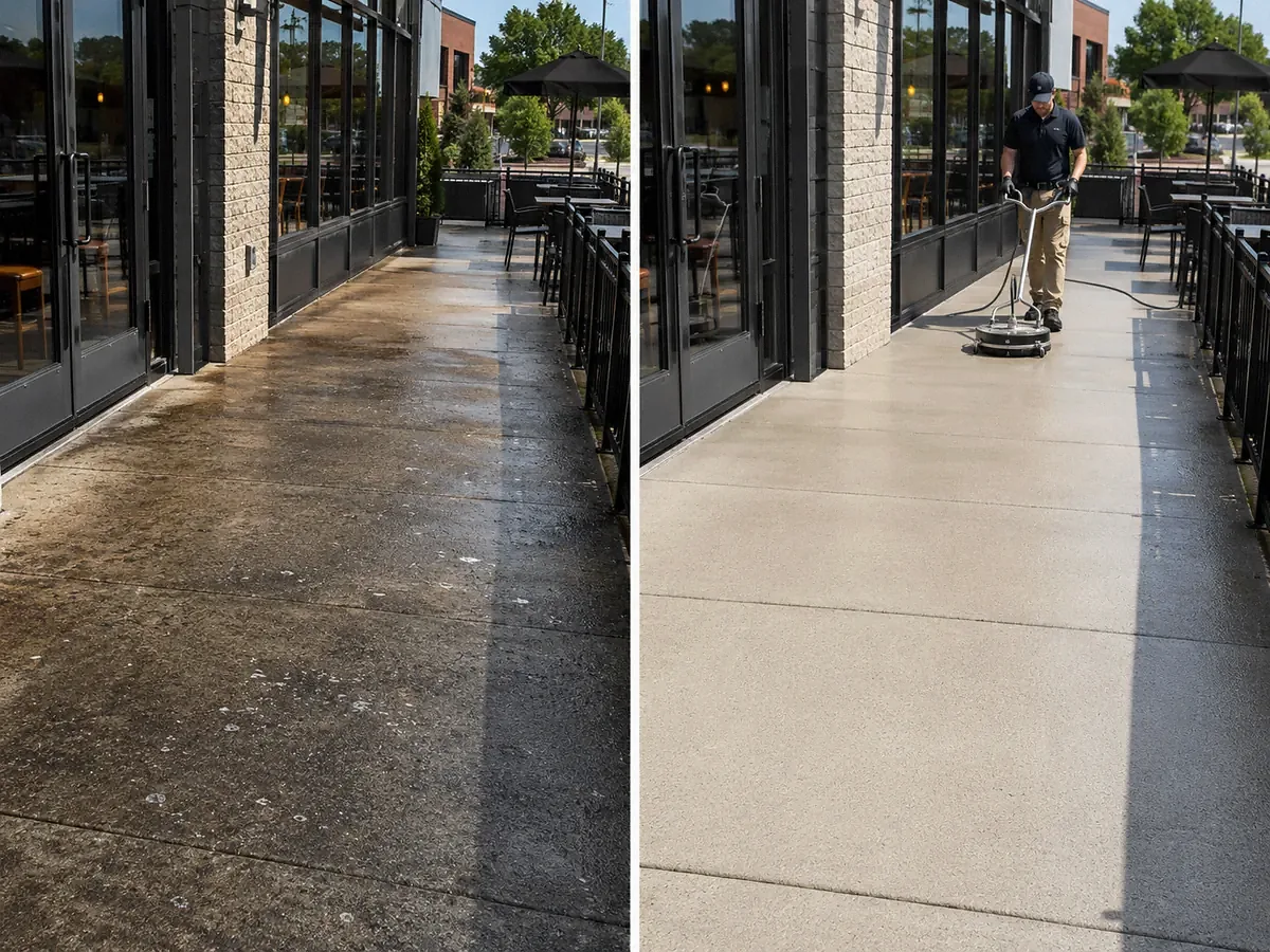 Commercial dumpster pad cleaning services in Pflugerville TX