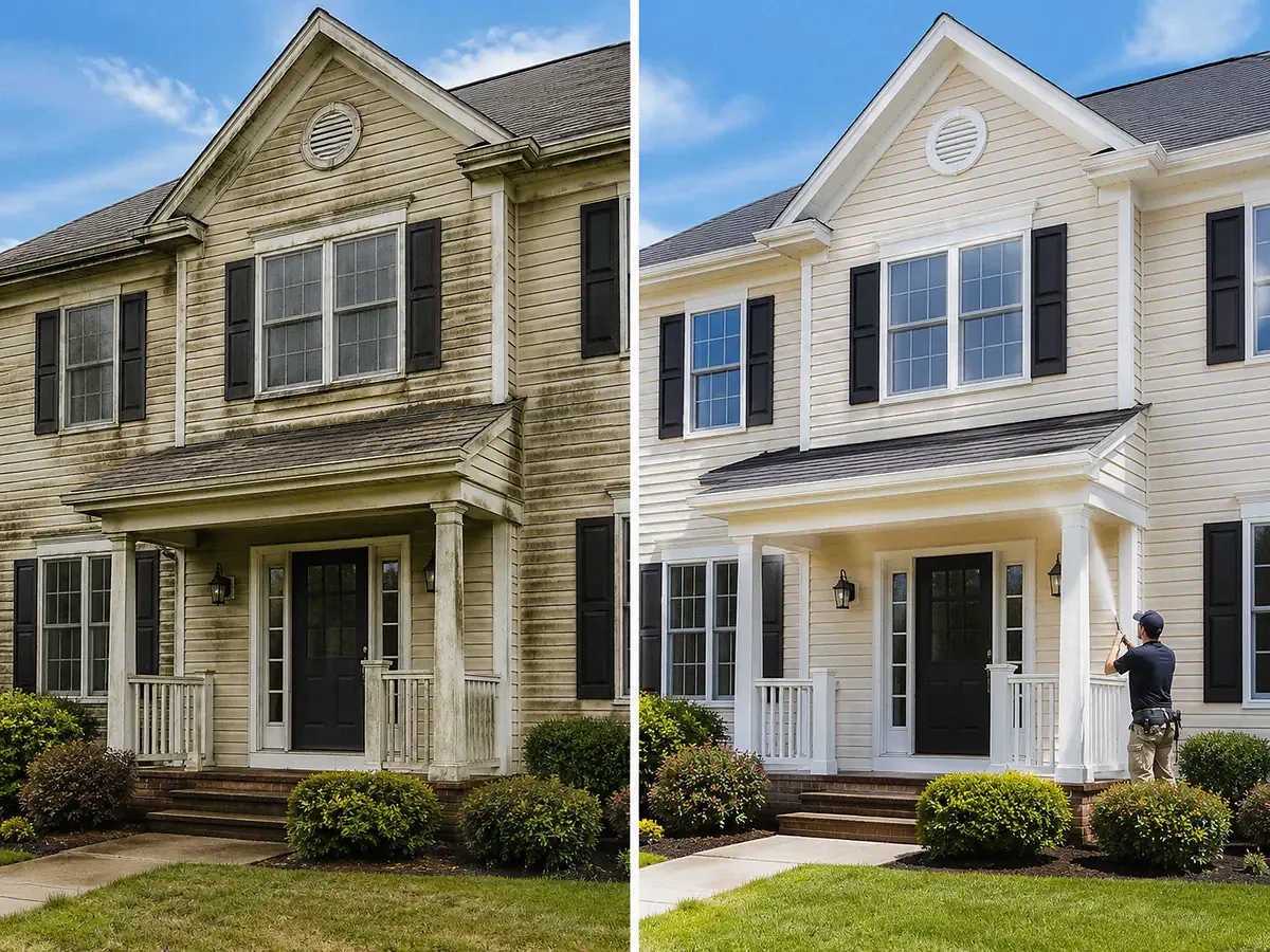 Professional house washing and exterior cleaning in [City] TX